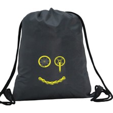 Hero Tasarım Hero tasarım Bisiklet Parçaları Gülen Yüz - Ipli Spor Sırt Çantası - Günlük - Okul 35*46CM One Size | INN1066
