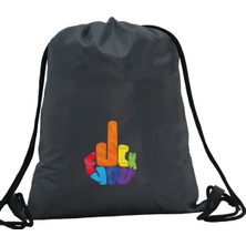 Hero Tasarım Hero tasarım  Fuckyou - Ipli Spor Sırt Çantası - Günlük - Okul 35*46CM One Size | INN1057