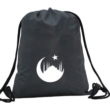 Hero Tasarım Hero tasarım  Ay Hilal ve Cami - Ipli Spor Sırt Çantası - Günlük - Okul 35*46CM One Size | INN1097