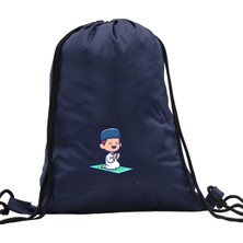 Hero Tasarım Hero tasarım Namaz Kılan Çocuk - Ipli Spor Sırt Çantası - Günlük - Okul 35*46CM One Size | INN1091
