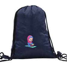 Hero Tasarım Hero tasarım Kur'an Okuyan Kız - Ipli Spor Sırt Çantası - Günlük - Okul 35*46CM One Size | INN1092