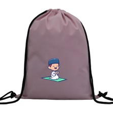 Hero Tasarım Hero tasarım Namaz Kılan Çocuk - Ipli Spor Sırt Çantası - Günlük - Okul 35*46CM One Size | INN1091