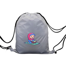 Hero Tasarım Hero tasarım Kur'an Okuyan Kız - Ipli Spor Sırt Çantası - Günlük - Okul 35*46CM One Size | INN1092