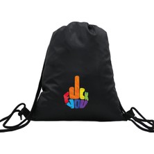 Hero Tasarım Hero tasarım  Fuckyou - Ipli Spor Sırt Çantası - Günlük - Okul 35*46CM One Size | INN1057