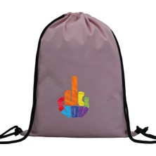 Hero Tasarım Hero tasarım  Fuckyou - Ipli Spor Sırt Çantası - Günlük - Okul 35*46CM One Size | INN1057
