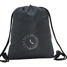 Hero Tasarım Hero tasarım Arapça Harfli Saat Tasarımı - Ipli Spor Sırt Çantası - Günlük - Okul 35*46CM One Size | INN1072