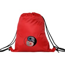 Hero Tasarım Hero tasarım Yin Yang Kuru Kafa  - Ipli Spor Sırt Çantası - Günlük - Okul 35*46CM One Size | INN1070