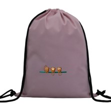 Hero Tasarım Hero tasarım  3 Maymun - Ipli Spor Sırt Çantası - Günlük - Okul 35*46CM One Size | INN1049
