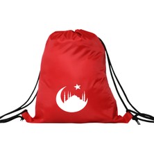 Hero Tasarım Hero tasarım  Ay Hilal ve Cami - Ipli Spor Sırt Çantası - Günlük - Okul 35*46CM One Size | INN1097