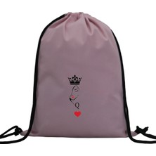 Hero Tasarım Hero tasarım Kupa Kraliçesi ''q'' - Ipli Spor Sırt Çantası - Günlük - Okul 35*46CM One Size | INN1071
