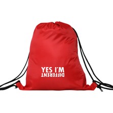 Hero Tasarım Hero tasarım Yes I'm Different   - Ipli Spor Sırt Çantası - Günlük - Okul 35*46CM One Size | INN1042