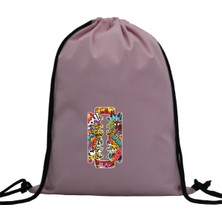 Hero Tasarım Hero tasarım Graffiti Jilet Baskılı   - Ipli Spor Sırt Çantası - Günlük - Okul 35*46CM One Size | INN1058