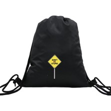 Hero Tasarım Hero tasarım  Don't Be Stupid Tabela Baskılı  - Ipli Spor Sırt Çantası - Günlük - Okul 35*46CM One Size | INN1059