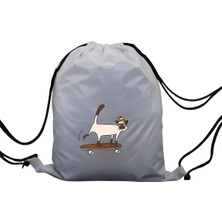 Hero Tasarım Hero tasarım Kedi - Ipli Spor Sırt Çantası - Günlük - Okul 35*46CM One Size | INN1103