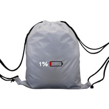 Hero Tasarım Hero tasarım Şarj Bitiyor  - Ipli Spor Sırt Çantası - Günlük - Okul 35*46CM One Size | INN1104