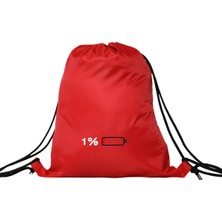 Hero Tasarım Hero tasarım Şarj Bitiyor  - Ipli Spor Sırt Çantası - Günlük - Okul 35*46CM One Size | INN1104