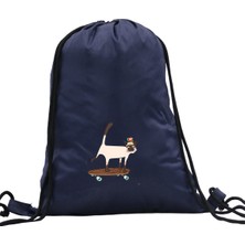 Hero Tasarım Hero tasarım Kedi - Ipli Spor Sırt Çantası - Günlük - Okul 35*46CM One Size | INN1103