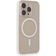 Raftan Topla Iphone 14 Pro Kılıf Grand Magneticsafe Kapak - Beyaz