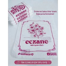 Onbir Tedarik 100 Adet - 25x35 cm Eczane Poşeti Orta Boy El Geçme Pembe Kokusuz