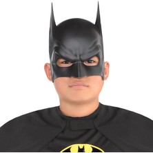 Belirtilmemiş Siyah Renk Çocuk Boy Arkadan Lastikli Batman Maskesi 20X14 cm