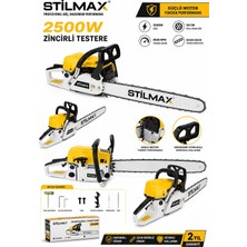 Stilmax Alman ST9200 Benzinli Ağaç Odun Dal Kesme Makinesi Motorlu Testere Zincirli Ağaç Kesme + Balta