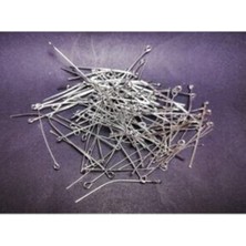 Yiğit Aksesuar 2,5 Cm Gümüş Halkalı Takı Çivisi 100 Adet Metal Malzeme ile Dayanıklı ve Şık