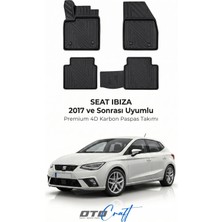 Otocraft Seat Ibiza (2017 ve Sonrası) Araca Özel 4d Karbon Havuzlu Oto Paspas Full Set 5 Parça
