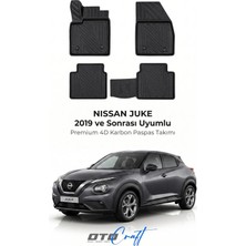 Otocraft Nissan Juke (2019 ve Sonrası) Araca Özel 4d Karbon Havuzlu Oto Paspas Full Set 5 Parça