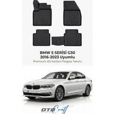 Otocraft Bmw 5 Serisi G30 (2016-2023) Araca Özel 4d Karbon Havuzlu Oto Paspas Full Set 5 Parça
