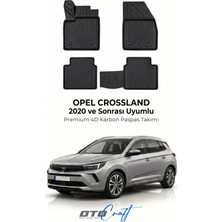 Otocraft Opel Crossland (2020 ve Sonrası) Araca Özel 4d Karbon Havuzlu Oto Paspas Full Set 5 Parça