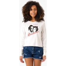 Tshirthane Casablanca We'll Always Have Ekstra Uzunkol Sweatshirt Ekru