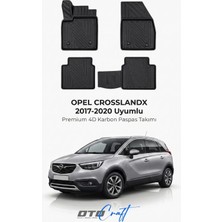 Otocraft Opel Crosslandx (2017-2020) Araca Özel 4d Karbon Havuzlu Oto Paspas Full Set 5 Parça