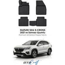 Otocraft Suzuki Sx4 S Cross (2021 ve Sonrası) Araca Özel 4d Karbon Havuzlu Oto Paspas Full Set 5 Parça
