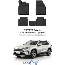Otocraft Toyota Rav 4 (2018 ve Sonrası) Araca Özel 4d Karbon Havuzlu Oto Paspas Full Set 5 Parça