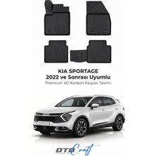 Otocraft Kia Sportage (2022 ve Sonrası) Araca Özel 4d Karbon Havuzlu Oto Paspas Full Set 5 Parça