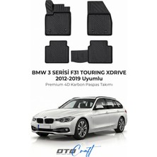 Otocraft Bmw 3 Serisi F31 Touring Xdrıve (2012-2019) Araca Özel 4d Karbon Havuzlu Oto Paspas Full Set 5 Parça