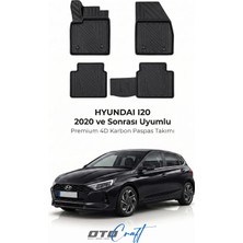 Otocraft Hyundai I20 (2020 ve Sonrası) Araca Özel 4d Karbon Havuzlu Oto Paspas Full Set 5 Parça