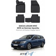 Otocraft Dacia Logan Mvc (2013 ve Sonrası) Araca Özel 4d Karbon Havuzlu Oto Paspas Full Set 5 Parça
