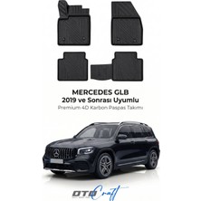 Otocraft Mercedes Glb (2019 ve Sonrası) Araca Özel 4d Karbon Havuzlu Oto Paspas Full Set 5 Parça