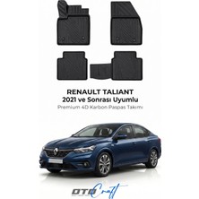 Otocraft Renault Taliant (2021 ve Sonrası) Araca Özel 4d Karbon Havuzlu Oto Paspas Full Set 5 Parça