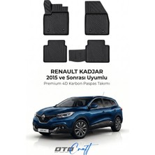 Otocraft Renault Kadjar (2015 ve Sonrası) Araca Özel 4d Karbon Havuzlu Oto Paspas Full Set 5 Parça