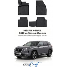 Otocraft Nissan x Trail (2022 ve Sonrası) Araca Özel 4d Karbon Havuzlu Oto Paspas Full Set 5 Parça