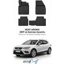 Otocraft Seat Arona (2017 ve Sonrası) Araca Özel 4d Karbon Havuzlu Oto Paspas Full Set 5 Parça