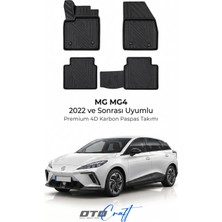 Otocraft Mg Mg4 (2022 ve Sonrası) Araca Özel 4d Karbon Havuzlu Oto Paspas Full Set 5 Parça