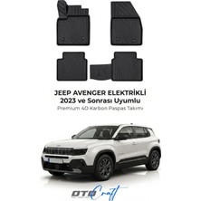 Otocraft Jeep Avenger Ev (2023 ve Sonrası) Araca Özel 4d Karbon Havuzlu Oto Paspas Full Set 5 Parça