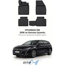 Otocraft Hyundai I30 (2016 ve Sonrası) Araca Özel 4d Karbon Havuzlu Oto Paspas Full Set 5 Parça