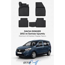 Otocraft Dacia Dokker (2012 ve Sonrası) Araca Özel 4d Karbon Havuzlu Oto Paspas Full Set 5 Parça