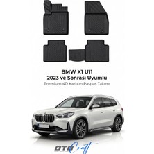 Otocraft Bmw X1 U11 (2023 ve Sonrası) Araca Özel 4d Karbon Havuzlu Oto Paspas Full Set 5 Parça