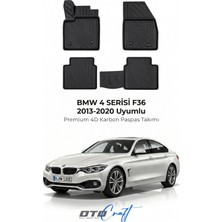 Otocraft Bmw 4 Serisi F36 (2013-2020) Araca Özel 4d Karbon Havuzlu Oto Paspas Full Set 5 Parça