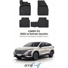 Otocraft Chery Fx (2022 ve Sonrası) Araca Özel 4d Karbon Havuzlu Oto Paspas Full Set 5 Parça